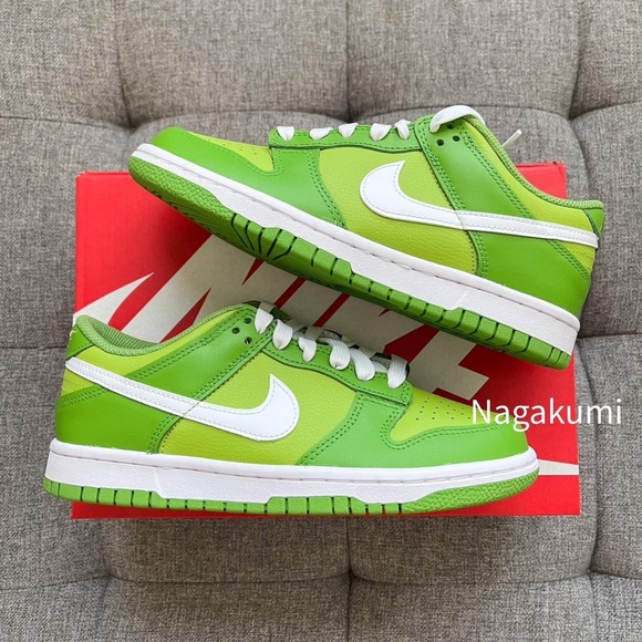 💚🤍Nike Dunk Low retro Green White Kermit Shoes 🐸 - Picture 3 of 4